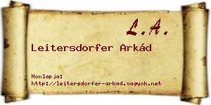 Leitersdorfer Arkád névjegykártya